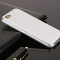High Quality Aluminum Bumper Frame Covers Real Leather Back Cases for iPhone 8 - White