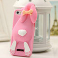 Personalized Detonation Teeth Rabbit Covers Silicone Cases for iPhone 8 - Rose
