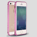 Quality Bling Aluminum Bumper Frame Cover Diamond Shell for iPhone 8 - Purple