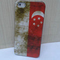 Retro Singapore flag Hard Back Cases Covers Skin for iPhone 8