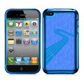 Slim Metal Aluminum Silicone Cases Covers for iPhone 8 - Blue