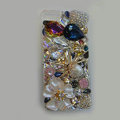 Bling S-warovski crystal cases Spider diamond cover skin for iPhone 8 Plus - White