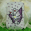 Luxury Bling Holster Covers Butterfly Crystal diamond Cases for iPhone 8 Plus - Purple