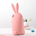 TPU Three-dimensional Rabbit Covers Silicone Shell for iPhone 8 Plus - Pink