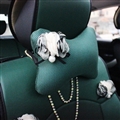Beautiful Elegant 1PCS Mesh Car Neck Pillow Flower General Auto Headrest for Women - Green