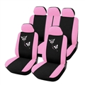 Butterflys Embroidered Car Seat Cover Women Universal Fit Most Vehicles Interior Polyester - Pink