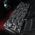 Diamond Studded Crystal Leather Auto Back Seat Cushion Woman Universal Pads 1pcs - Black