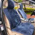 Luxury Australia Wool Car Seat Cushion Winter 100% Genuine Fur Sheepskin 1pc Front Cover - Blue