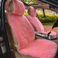 Luxury Australia Wool Car Seat Cushion Winter 100% Genuine Fur Sheepskin 1pc Front Cover - Pink