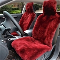 Luxury Australia Wool Car Seat Cushion Winter 100% Genuine Fur Sheepskin 1pc Front Cover - Red