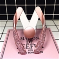 M Shape Universal Car Mobile Phone Holder Crystal Rhinestone Air Vent Mount Clip Stand GPS - Pink
