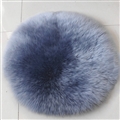Round Long Wool Car Sheepskin Fur Chair Cushion Winter Plush Mats Home Sofa Office Pads 1pcs - Grey