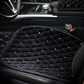 Winter Diamond Plush Car Front Seat Cushion Woman Universal Automobile Pads 1pcs - Black