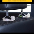1 Pair Crystal Rhinestone Car Seat Back Holder Bag Purse Hangers Auto Storage Hooks - Colorful White