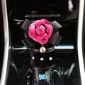 Camellia 1pcs Pearl Auto Gear Covers Plush Shift Cover Auto Interior Decro - Black