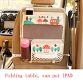 Cute Mushrooms Multi-function Car Seat Back Hanging Pocket Thermal Insulation Storage Bag for Kid - Beige