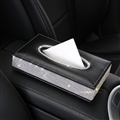 Great Bling Leather Car Tissue Paper Box Holder Case Seat Back Hanging Tissue Bag - Black