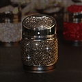 Portable Car Ashtray Crystal Bling Bling Car Ash Tray Storage Cup Holder for Girls Woman - Black