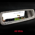 Pretty Gorgeous Bling Bling Diamonds Crystal Car Rearview Mirror Auto Brilliant Rearview Mirror - AB White