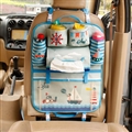 Sailing Fold Multi-function Car Seat Back Hanging Pocket Thermal Insulation Storage Bag for Kid - Blue