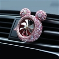 Abs Crystal Bling Bling 1pcs Car Air-Purify Clip Auto Air Out Perfume Clip - Pink