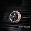 Abs Diamonds Bling Bling 1pcs Car Air-Purify Clip Auto Air Out Perfume Clip - Pink