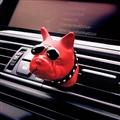 Cute Ornaments French Bulldog Car Decoration Air Freshener Solid Perfume Dog With Sunglasses - Red