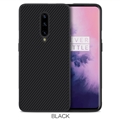 Nillkin Synthetic Fiber Shell Plaid Hard Cases Skin Covers for OnePlus 7 Pro - Black