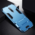 Originality Anti Fall Full Covers Silicone Hard Shell Gasbag Back Cases for OnePlus 7 - Blue + Holder