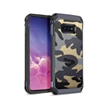 Camouflage Matte Silica Gel Shell TPU Shield Back Hard Cases Skin Covers for Samsung Galaxy S10 Lite S10E - Blue