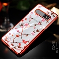 Diamond Butterfly Flower Bling Case Protective Shell Cover for Samsung Galaxy S10 Lite S10E - Red