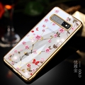 Diamond Butterfly Flower Bling Case Protective Shell Cover for Samsung Galaxy S10 Plus S10+ - Gold