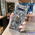 Femal Rhinestone Holder Soft Case Protective Shell Cover for Samsung Galaxy S10 Plus S10+ - Black