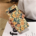 Flower Matte Silica Gel Shell TPU Shield Back SHard Cases Skin Covers for Samsung Galaxy Note9 - Yellow