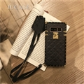 Lanyard Lattices Silica Gel Shell TPU Shield Back Soft Cases Skin Covers for Samsung Galaxy Note9 - Black