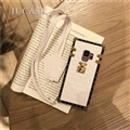 Lanyard Lattices Silica Gel Shell TPU Shield Back Soft Cases Skin Covers for Samsung Galaxy Note9 - White