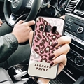 Lanyard Leopard Print Mirror Surface Silicone Glass Covers Protective Back Cases For S8 Plus S8+ - Pink