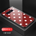 Lovers Polka Dots Mirror Surface Silicone Glass Covers Protective Back Cases For Samsung Galaxy S10 - Red