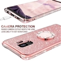 Luxury Rhinestone Holder Soft Case Protective Shell Cover for Samsung Galaxy S9 Plus S9+ - Rose Gold