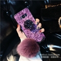 Luxury Rhinestone Silicone Hard Case Back Cover for Samsung Galaxy S8 - Purple