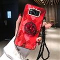 Luxury Rhinestone Silicone Hard Case Shell Cover for Samsung Galaxy S8 Plus S8+ - Red