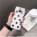 Polka Dots Silica Gel Shell TPU Shield Back Soft Cases Skin Covers for Samsung Galaxy S9 Plus S9+ - White