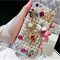 Fashion Bling Pearl Covers Rhinestone Diamond Cases For iPhone 6 Plus - Heart