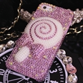 Fashion Lollipop Bling Pearl Covers Rhinestone Diamond Cases For iPhone 6 Plus - Pink