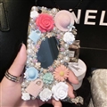 Flower Bling Pearl Covers Rhinestone Diamond Cases For iPhone 6 Plus - 02