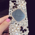 Flower Bling Pearl Covers Rhinestone Diamond Cases For iPhone 6 Plus - 03