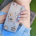 Women Bling Pearl Covers Rhinestone Diamond Cases For iPhone 6 Plus - Perfume Bottle