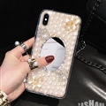 Flower Mirror Pearl Covers Rhinestone Diamond Cases For iPhone XR - 02