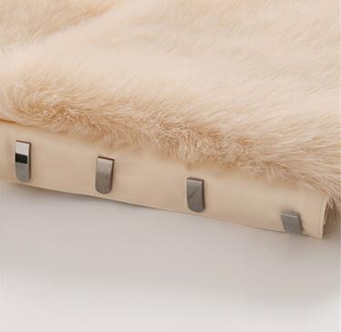 Cheap Cute Elegant Faux Fox Fur Vest Fashion Women Overcoat - Pink