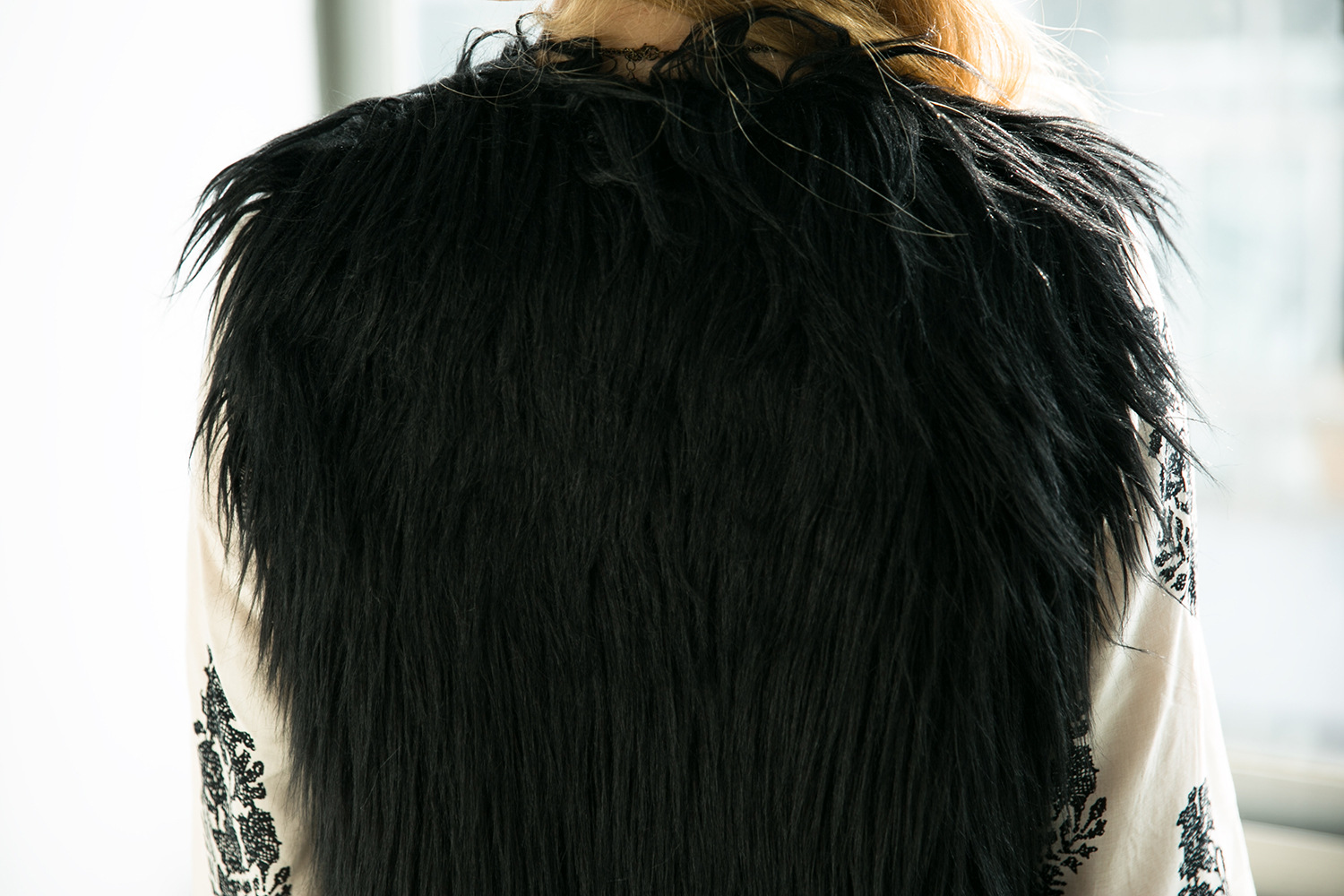 Pretty Winter Elegant Faux Lady Fur Vest Fashion Women Waistcoat - White